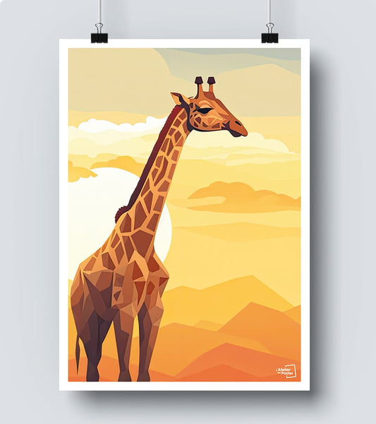 Affiche Illustration Girafe