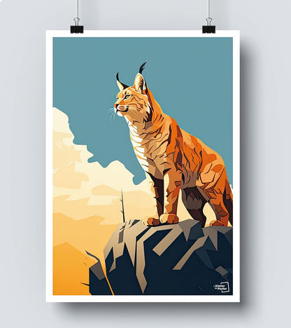 Affiche illustration Lynx