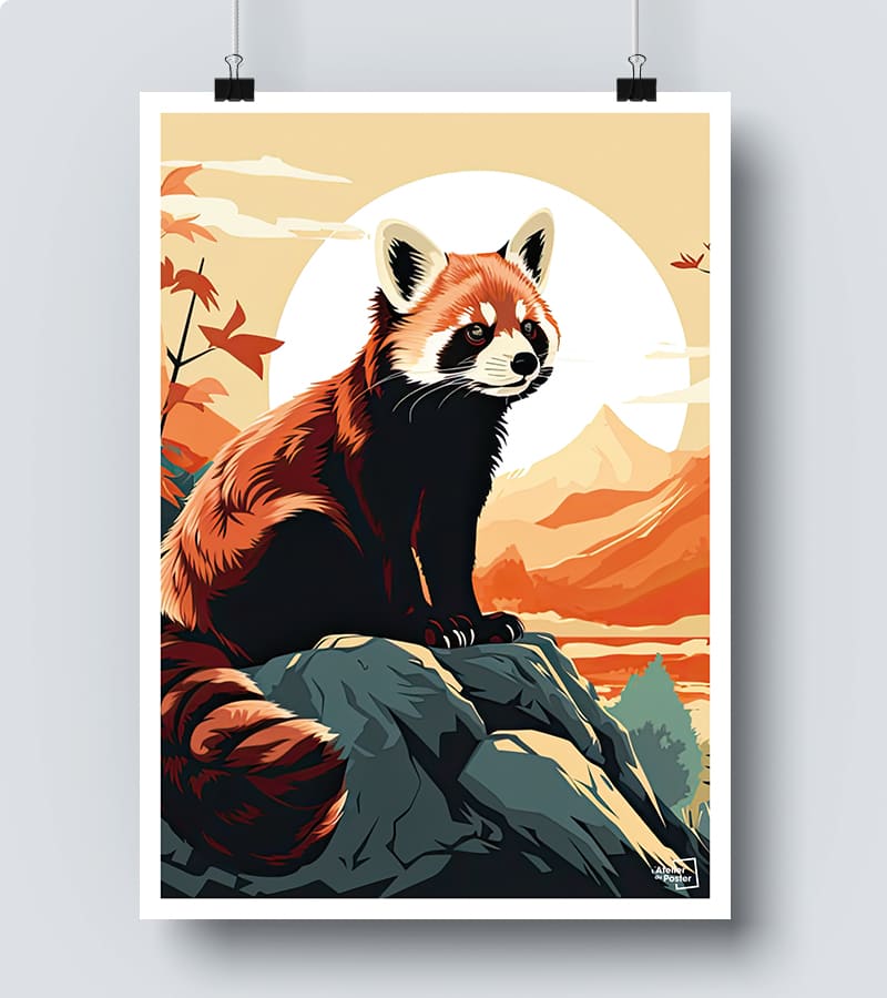 Affiche Panda Roux