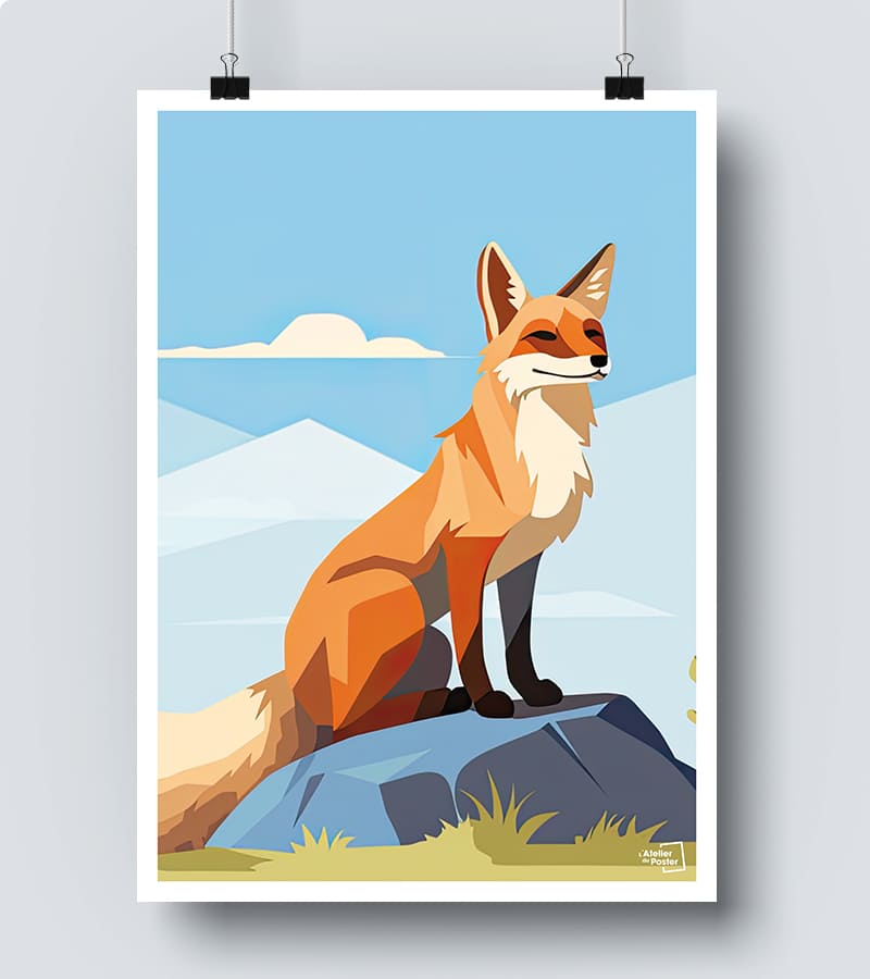 Affiche illustration Renard