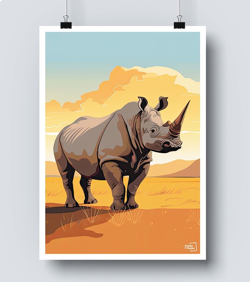 Affiche Rhinocéros