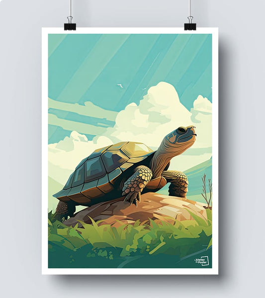 Affiche illustration Tortue