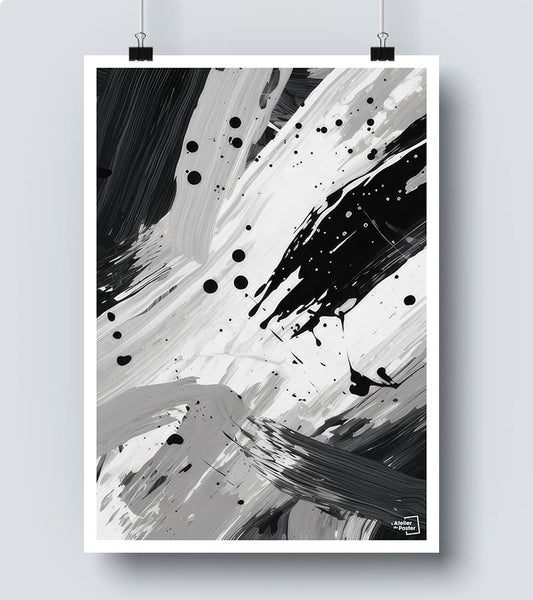Affiche Abstraite Noir et blanc 