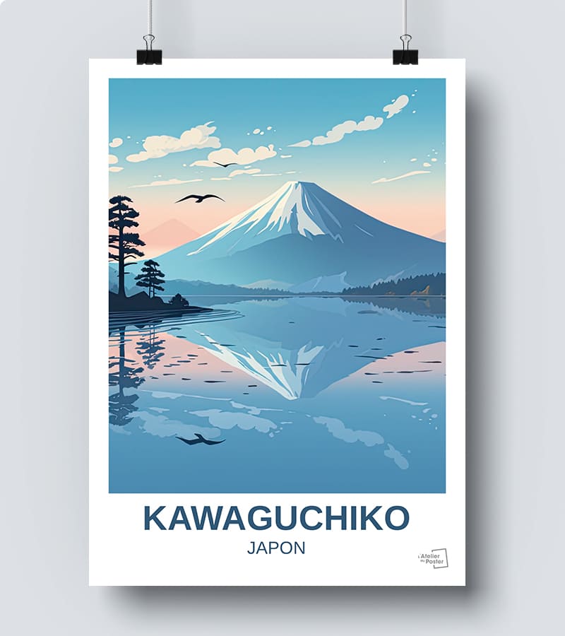 Affiche Kawaguchiko au Mont Fuji