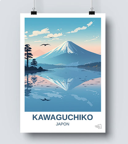 Affiche Kawaguchiko au Mont Fuji