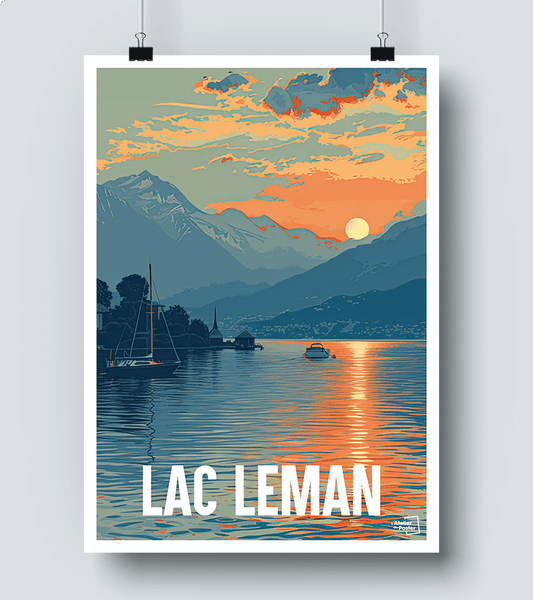 affiche lac leman