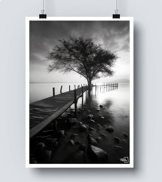 Affiche Lac Noir et Blanc