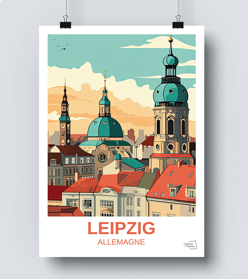 Affiche Leipzig - Allemagne