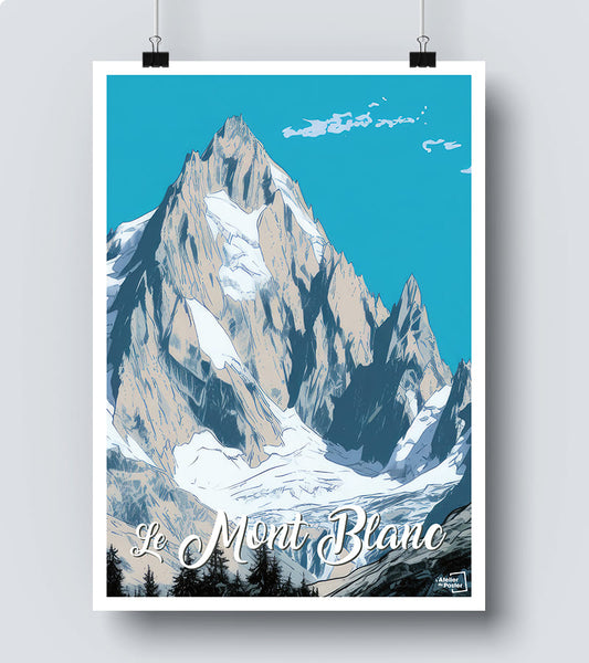 Affiche Vintage Mont Blanc