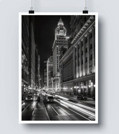 Affiche Gratte ciel Noir et Blanc