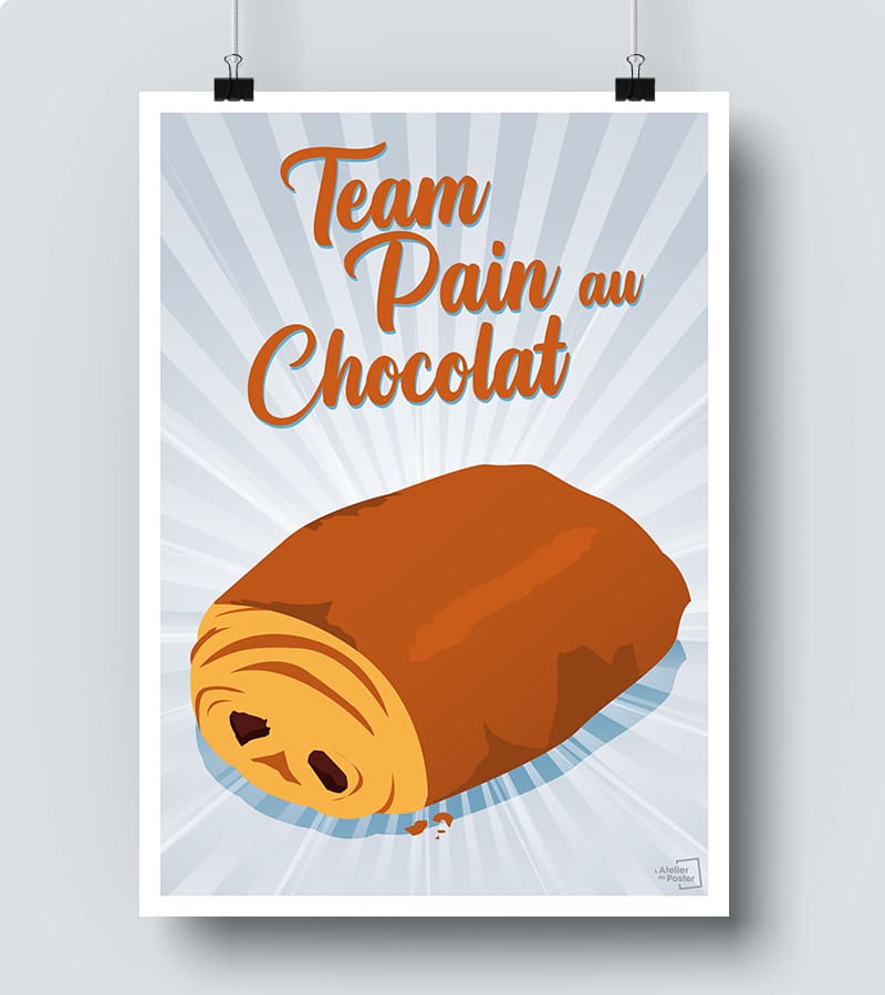 Fabulous Maglietta Donna Con Scritta Team Pain Au Chocolat - Girotondo Morbida 100% Cotone, Taglia M, Nero