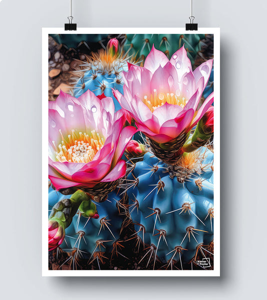 Affiche Cactus fleuri