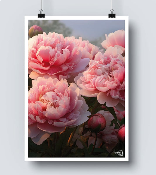 Affiche Pivoines