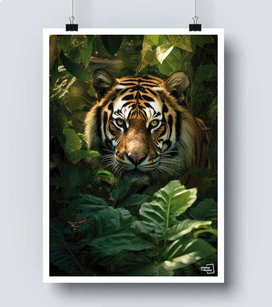 Affiche Tigre dans la jungle