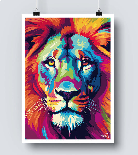 poster Lion - Pop Art