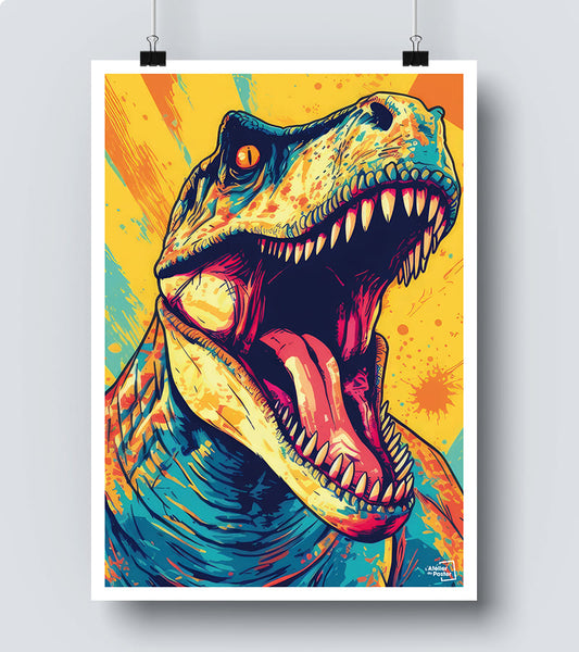 Affiche Dinosaure - Pop Art