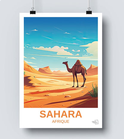 Affiche désert du Sahara