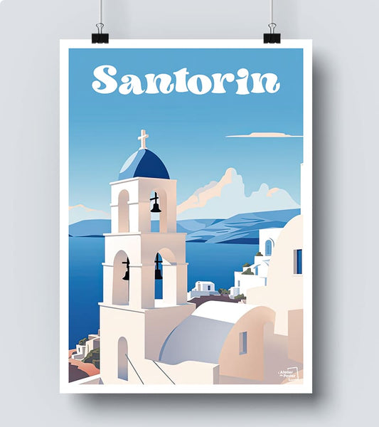 Affiche Santorin