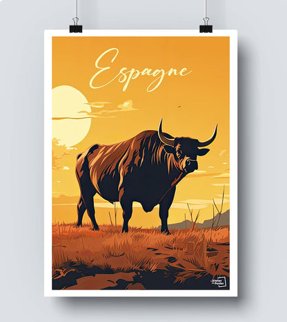 Affiche Taureau d'Espagne