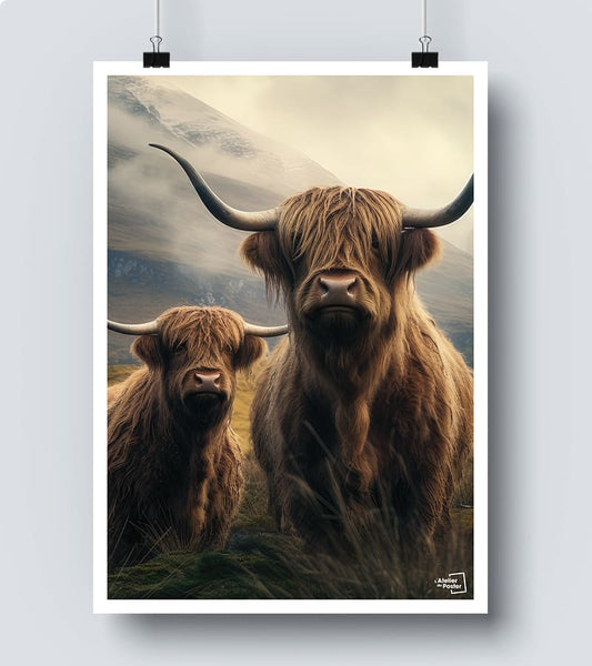 Affiche Vache Highland