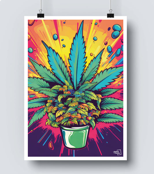 Affiche Weed - Pop Art