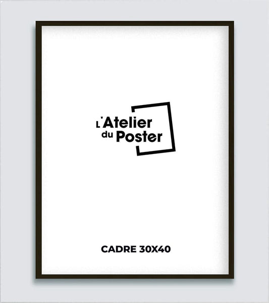 cadres en bois noir poster