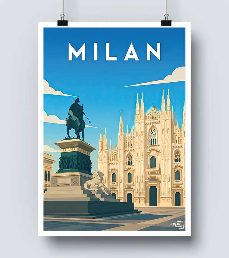 Affiche Milan vintage