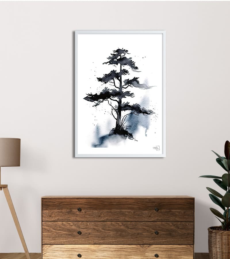 poster Arbre Aquarelle