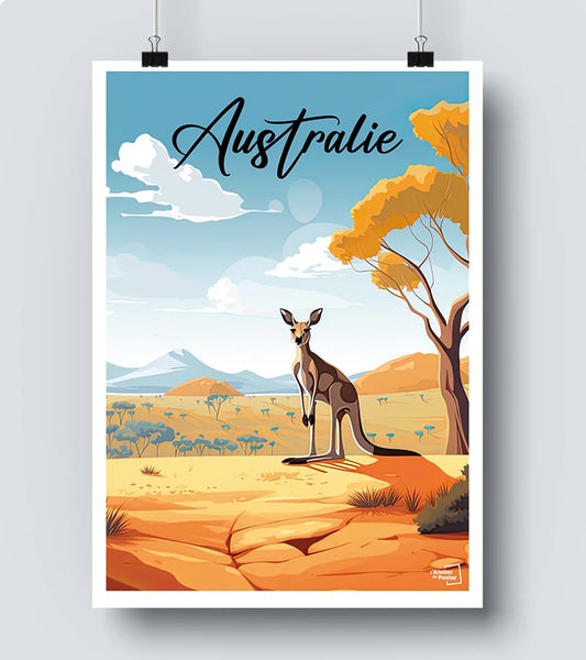 Affiche Kangourou d'Australie
