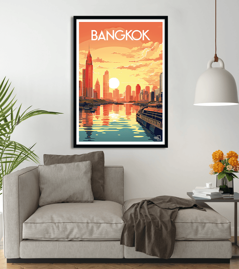 poster vintage Bangkok