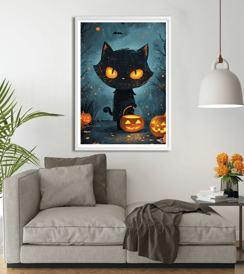 poster Chat d'Halloween