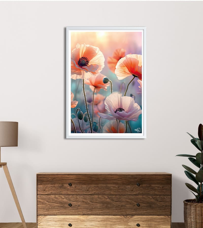 poster fleurs Coquelicots