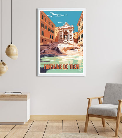 poster Fontaine de Trevi - Italie