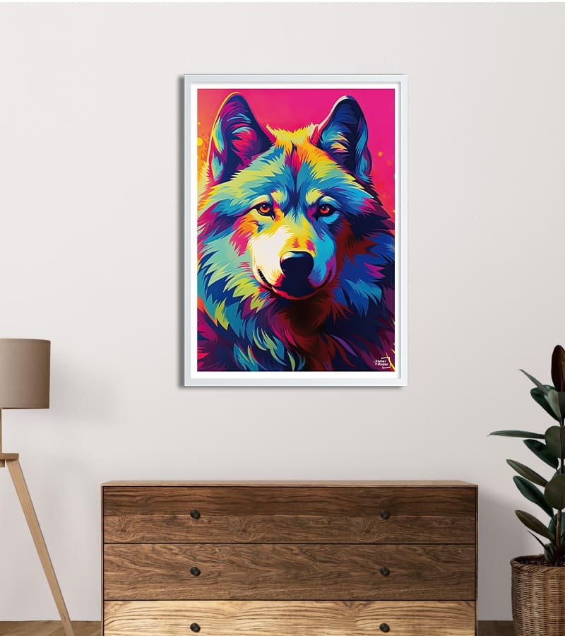 Affiche Loup - Pop Art