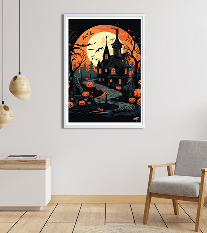 poster Manoir Hanté Halloween