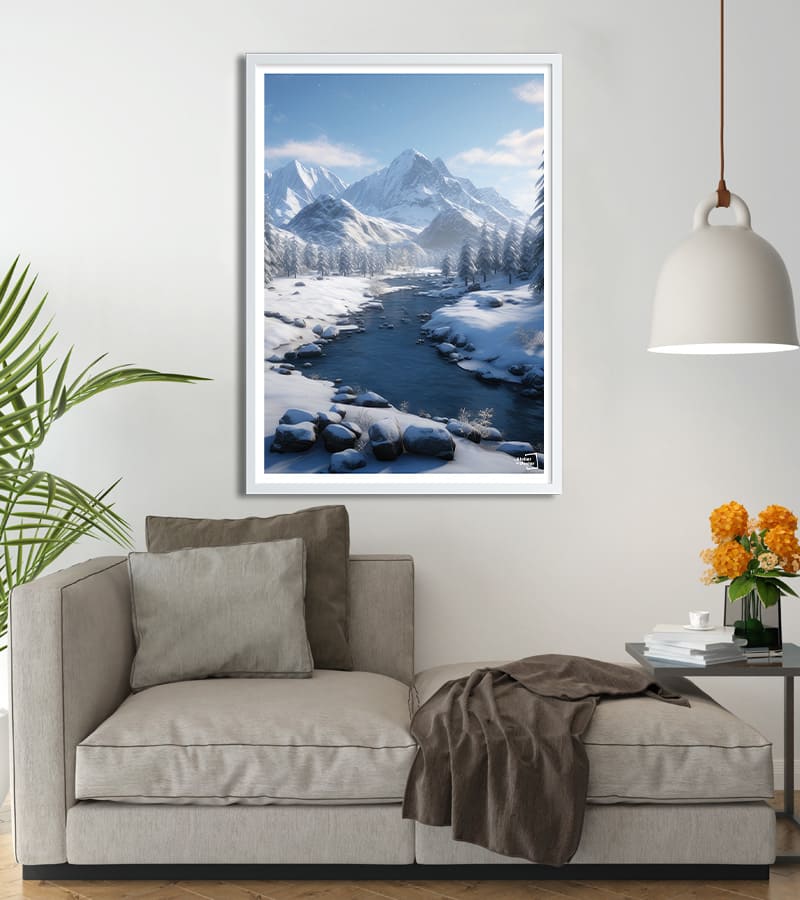 poster Montagne enneigée