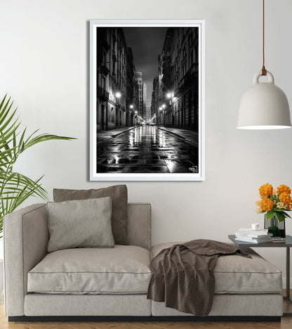 poster Ruelle Noir et Blanc 