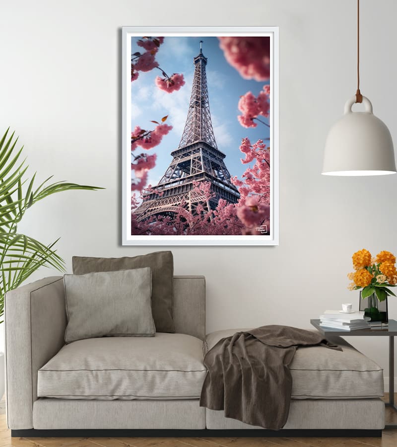 poster Tour Eiffel en fleurs