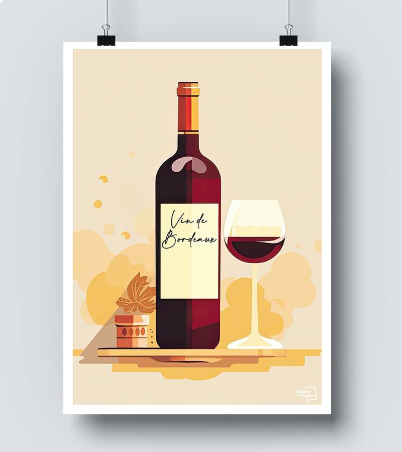 Affiche Vin de Bordeaux