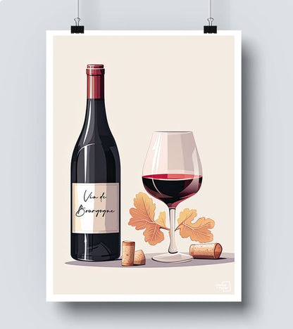 Affiche Vin de Bourgogne