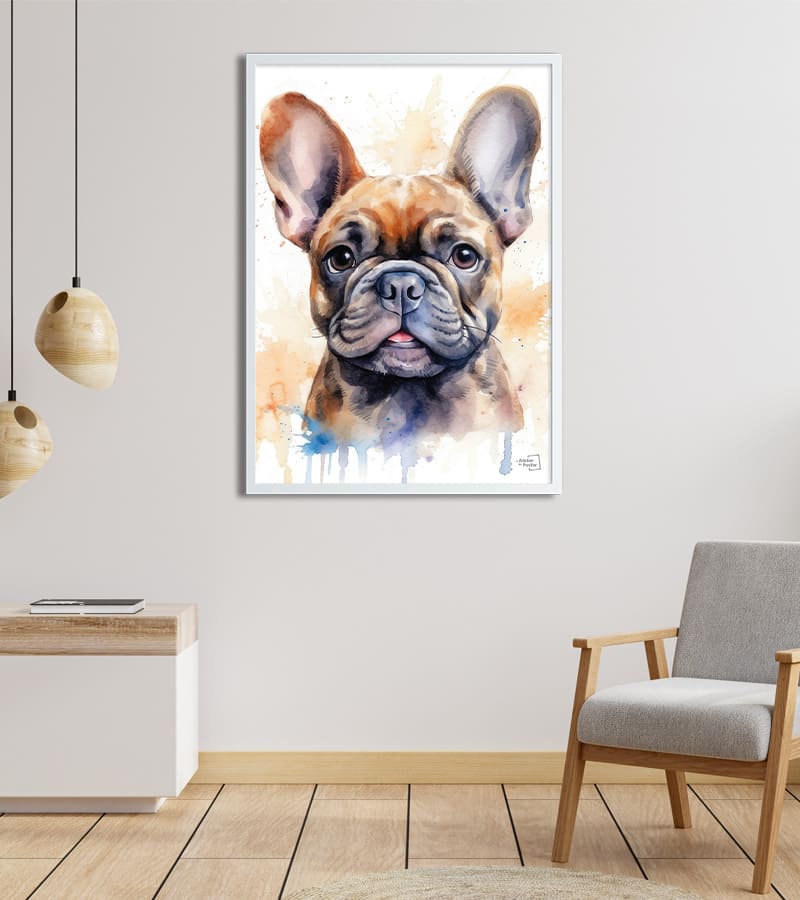 Poster bouledogue francais