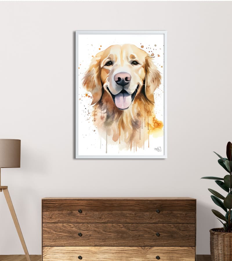 Poster Affiche Golden Retriever