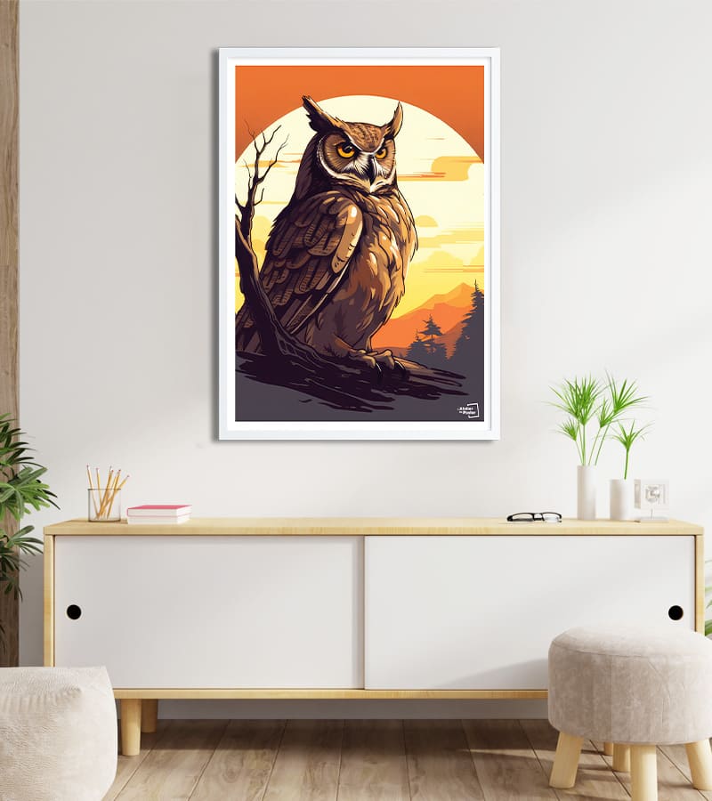 poster Illustration Hibou