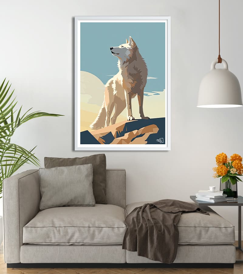 poster Loup blanc