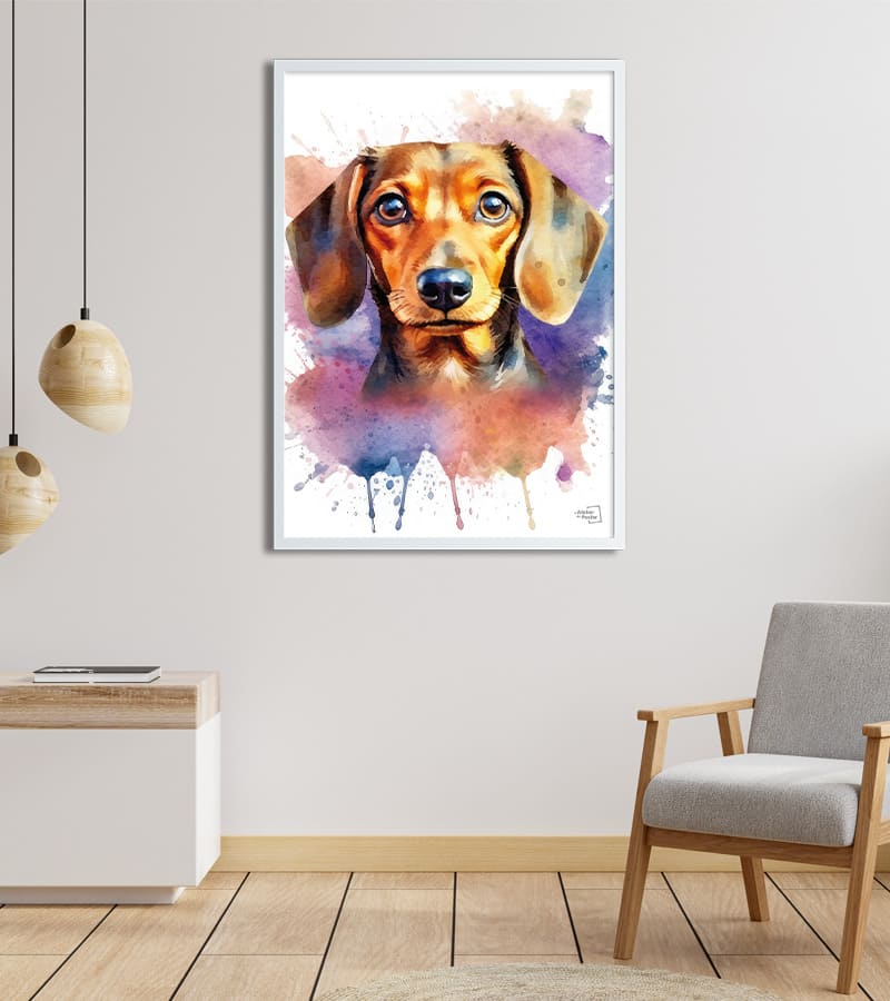 Affiche Teckel chien