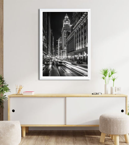poster Gratte ciel Noir et Blanc