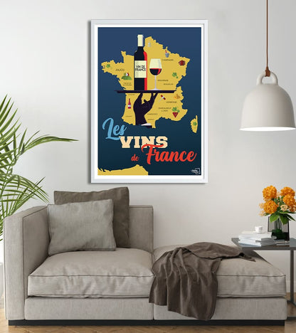 Affiche Les Vins de France