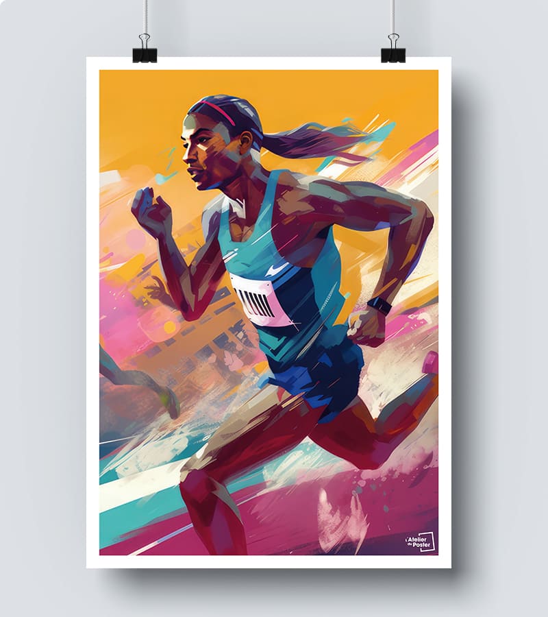 Caricature originale de Bernard LAMITIE (FR) Athlétisme Caricature originale de Bernard LAMITIE (FR) Athlétisme