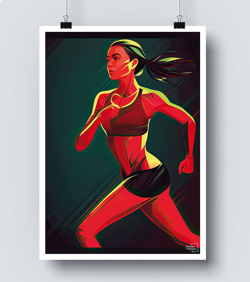 Affiche Jogging course poursuite