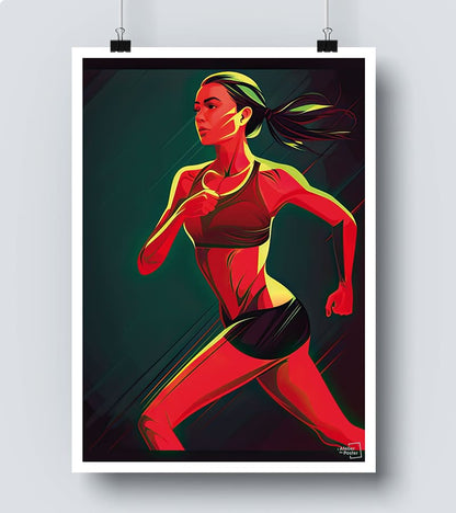 Affiche Jogging course poursuite